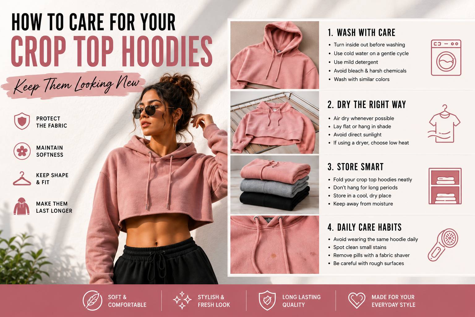 How to Care for Your Crop Top Hoodies.
